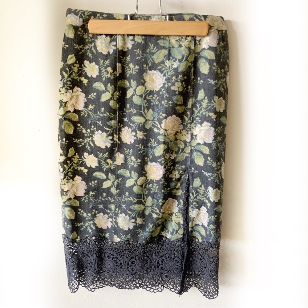 Free People Story Teller Skirt Twilight Grey 4, new with tag